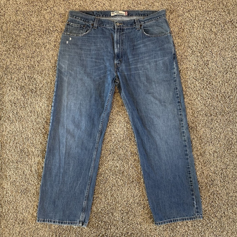 Levis 559 Jeans Mens 40x32 Blue‎ Relaxed Straight Dark Wash Mid Rise Denim